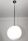 Vintage Bauhaus Style Opaline Glass Globe Ceiling Lamp, 1950s, Image 6