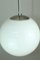 Vintage Bauhaus Style Opaline Glass Globe Ceiling Lamp, 1950s, Image 2