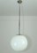 Vintage Bauhaus Style Opaline Glass Globe Ceiling Lamp, 1950s, Image 4