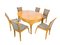 Art Deco Pearwood Dining Table and Chairs Set, Set of 7 1