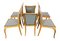 Art Deco Pearwood Dining Table and Chairs Set, Set of 7, Image 6