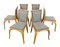 Juego de mesa de comedor y sillas Art Déco de madera de peral. Juego de 7, Imagen 4