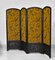 Large Oak Folding Screen with Otori Weave Fabric, 1920s 3