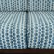 Vintage Wood and Blue Polka Dot Fabric 2-Seater Sofa, 1970s, Image 6