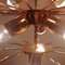 Vintage Round Ceiling Lamp with Rectangular Smoked Glass, Image 3