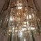 Vintage Round Ceiling Lamp with Rectangular Smoked Glass, Image 19