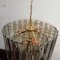 Vintage Round Ceiling Lamp with Rectangular Smoked Glass, Image 14