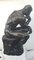 Antique Bronze Thinker Sculpture, Image 4