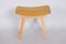 Mid-Century Hocker aus Buchenholz in Orange, 1960er 2