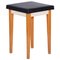 Mid-Century Black Beech Stool, 1950s 1