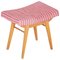 Mid-Century Red and White Stool, 1960s, Image 1