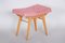 Mid-Century Red and White Stool, 1960s 4