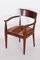 Art Deco Cubist Brown Oak Armchair, 1920s 5