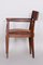 Art Deco Cubist Brown Oak Armchair, 1920s 2