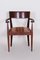 Art Deco Cubist Brown Oak Armchair, 1920s 6