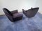 Mid-Century Italian Midnight Blue Velvet Lounge Chairs in the Style of Gio Ponti, 1950s, Set of 2, Image 12