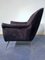 Mid-Century Italian Midnight Blue Velvet Lounge Chairs in the Style of Gio Ponti, 1950s, Set of 2 8