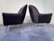 Mid-Century Italian Midnight Blue Velvet Lounge Chairs in the Style of Gio Ponti, 1950s, Set of 2 14