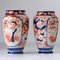 Antike handbemalte japanische Imari Vasen, 1920er, 2er Set 4