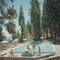 Lake Tahoe Pool Oversize C Print Framed in White by Slim Aarons, Image 1