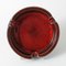 Cenicero de cerámica roja esmaltada de Perignem, años 60, Imagen 6
