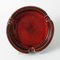 Red Glazed Ceramic Ashtray from Perignem, 1960s 6