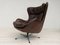 Danish Leather Swivel Chair by H. W. Klein for Bramin, 1970s, Image 5
