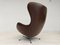Danish Leather Swivel Chair by H. W. Klein for Bramin, 1970s, Image 2