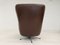 Danish Leather Swivel Chair by H. W. Klein for Bramin, 1970s 7
