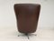 Danish Leather Swivel Chair by H. W. Klein for Bramin, 1970s, Image 7