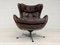 Danish Leather Swivel Chair by H. W. Klein for Bramin, 1970s 1