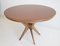 Italian Round Walnut Table with Glass Top, 1950s, Image 10