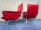 Mid-Century Italian Red Vinyl Lounge Chairs in the Style of Nino Zoncada, 1950s, Set of 2 20
