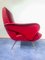 Mid-Century Italian Red Vinyl Lounge Chairs in the Style of Nino Zoncada, 1950s, Set of 2 9