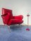 Italienische Mid-Century rote Vinyl Sessel im Stil von Nino Zoncada, 1950er, 2er Set 4