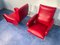 Mid-Century Italian Red Vinyl Lounge Chairs in the Style of Nino Zoncada, 1950s, Set of 2 17