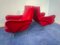 Mid-Century Italian Red Vinyl Lounge Chairs in the Style of Nino Zoncada, 1950s, Set of 2, Image 5