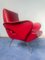 Mid-Century Italian Red Vinyl Lounge Chairs in the Style of Nino Zoncada, 1950s, Set of 2 7