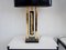 Gold Table Lamps with Black Shades by Philippe Cheverny, 1970s, Set of 2 3