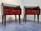 Mid-Century Italian Rosewood Nightstands with Double Glass, 1960s, Set of 2, Image 2