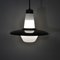 Italian Opaline Glass and Black Lacquer Pendant Lamp, 1960s, Image 6