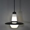 Italian Opaline Glass and Black Lacquer Pendant Lamp, 1960s, Image 7