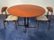 Mid-Century Italian Round Teak Dining Table & Chairs Set, 1950s, Set of 3 6