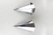 Art Deco Nickel-Plated Metal Prism Corner Sconces, 1920s, Set of 2 7