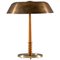 Mid-Century Swedish Table Lamp in Brass by Harald Notini for Bohlmarks, 1940s 1