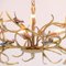 Lámpara de araña con ramas de latón de Willy Daro, años 70, Imagen 22