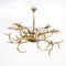 Brass Branches Chandelier by Willy Daro, 1970s 4