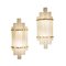 Blown Murano Glass Tube and Brass Wall Lights, 1980s, Set of 2 3