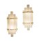 Blown Murano Glass Tube and Brass Wall Lights, 1980s, Set of 2, Image 2