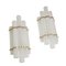 Blown Murano Glass Tube and Brass Wall Lights, 1980s, Set of 2, Image 6